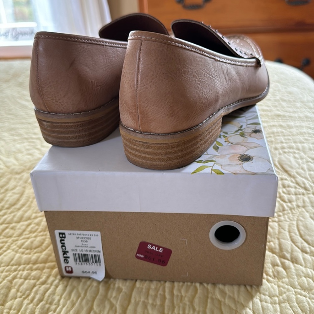 Faux leather loafer